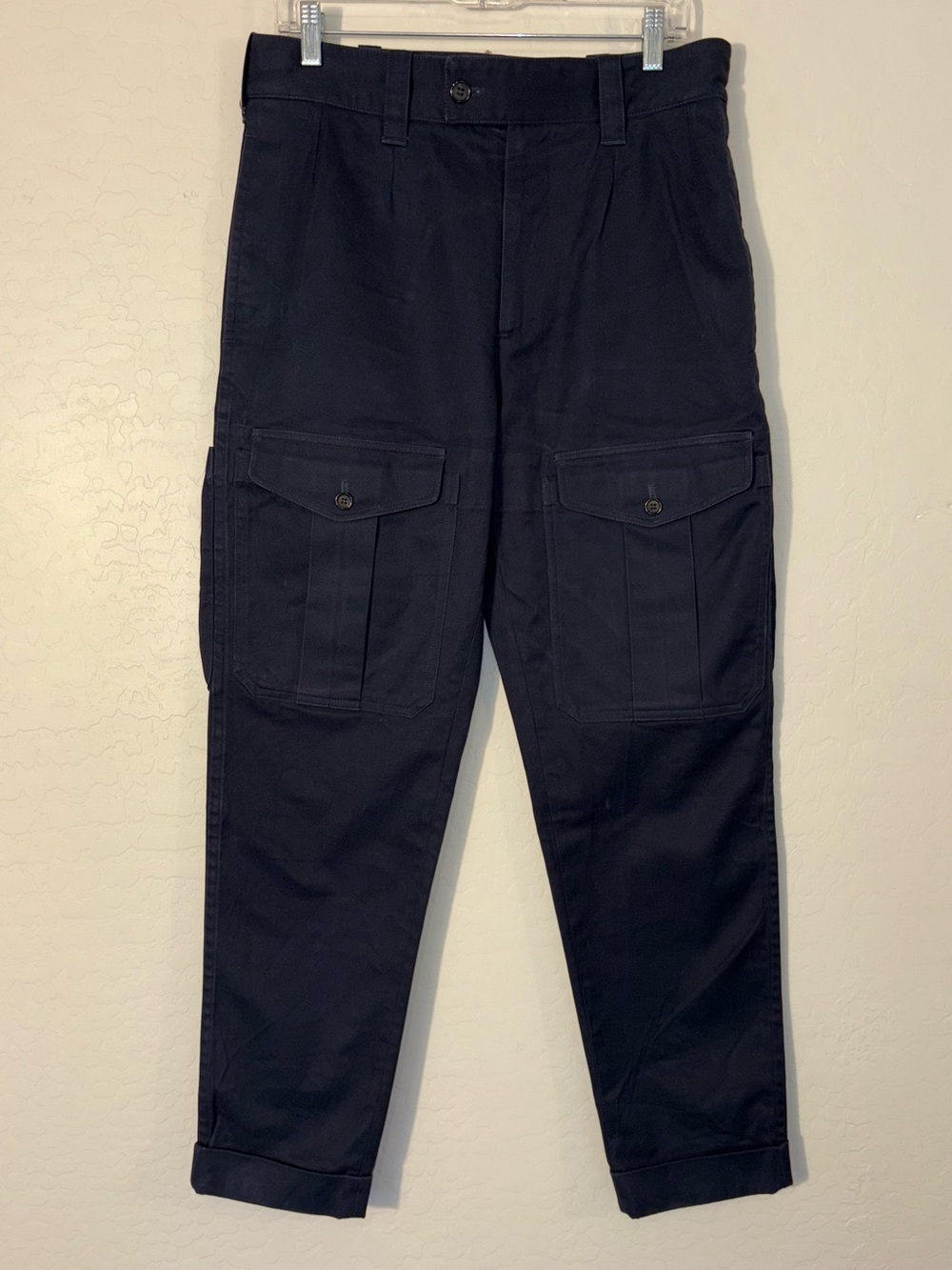 ALEXANDER MCQUEEN Tapered Cargo Pants Navy size 38